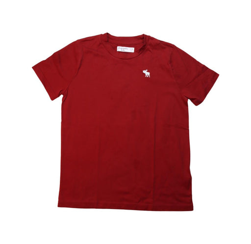 A Red Short Sleeve T Shirts from Abercrombie & Fitch in size 11Y for boy. (Front View)