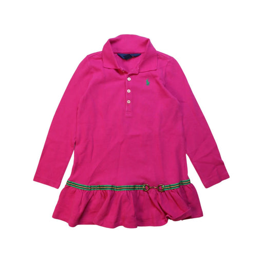 A Pink Long Sleeve Dresses from Ralph Lauren in size 4T for girl. (Front View)