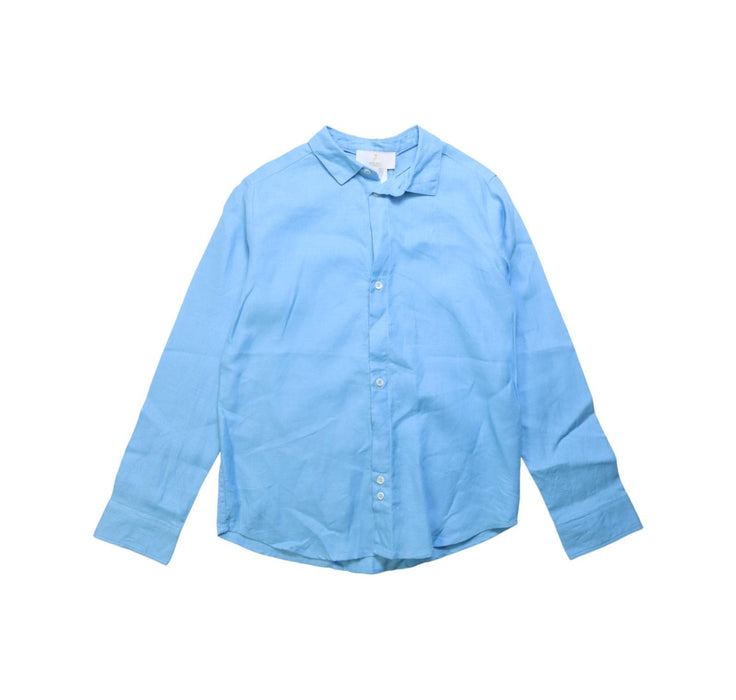 A Blue Long Sleeve Shirts from Jacadi in size 10Y for boy. (Front View)