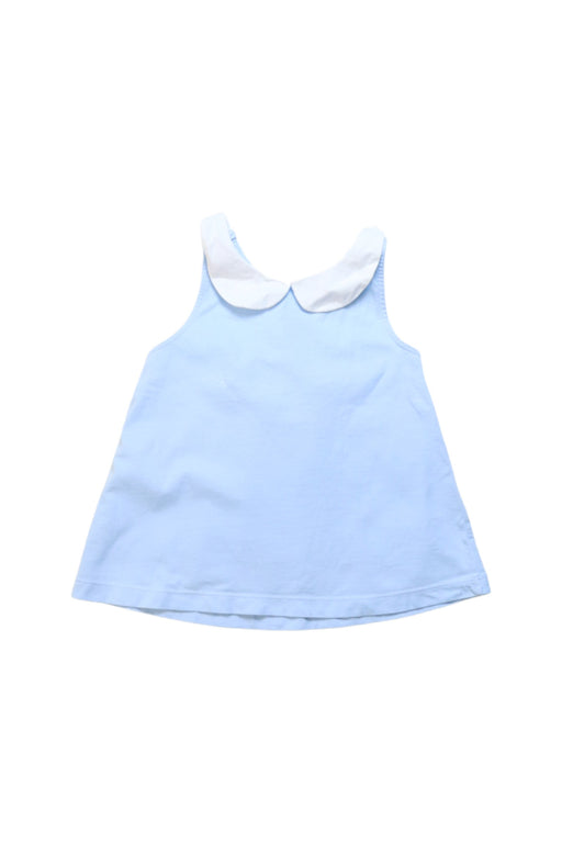 A Blue Sleeveless Tops from Jacadi in size 4T for girl. (Front View)