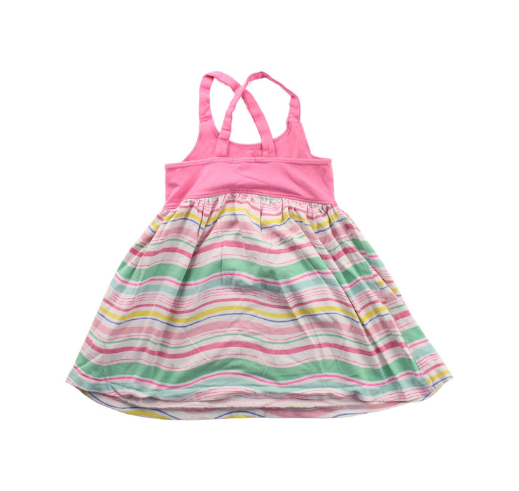 A Pink Sleeveless Dresses from DPAM in size 2T for girl. (Back View)