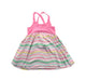 A Pink Sleeveless Dresses from DPAM in size 2T for girl. (Back View)