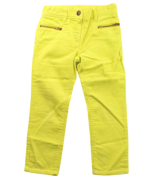 A Yellow Casual Pants from Crewcuts in size 4T for boy. (Front View)