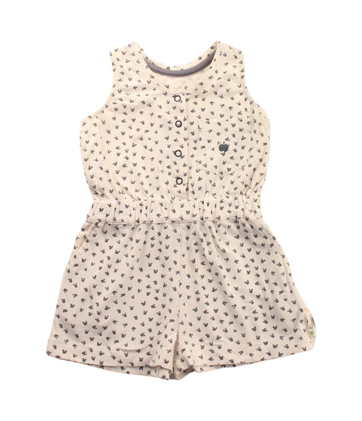 A Grey Sleeveless Rompers from The Bonnie Mob in size 12-18M for girl. (Front View)