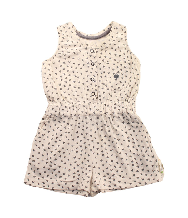 A Grey Sleeveless Rompers from The Bonnie Mob in size 12-18M for girl. (Front View)