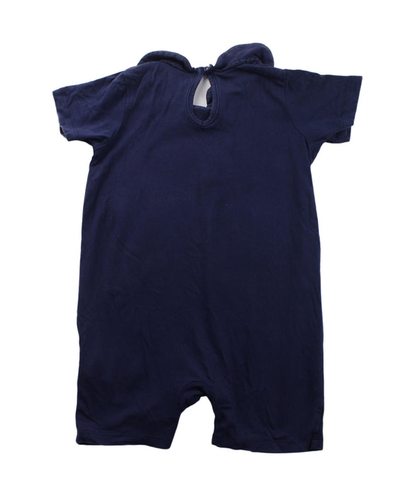 A Blue Short Sleeve Rompers from Mini Rodini in size 12-18M for girl. (Back View)