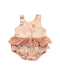 A Orange Sleeveless Bodysuits from Mimi Mono in size 12-18M for girl. (Front View)