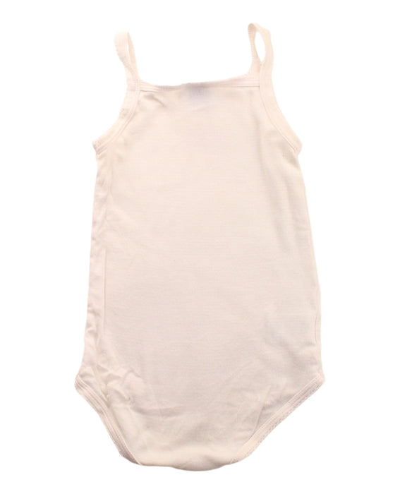 A White Sleeveless Bodysuits from Petit Bateau in size 12-18M for girl. (Back View)