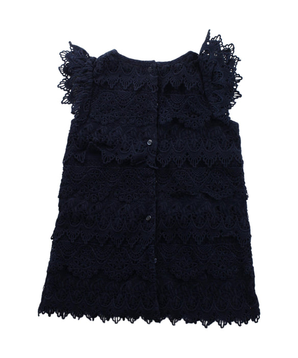 A Blue Short Sleeve Dresses from Ralph Lauren in size 12-18M for girl. (Back View)