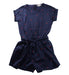 A Blue Short Sleeve Rompers from Crewcuts in size 8Y for girl. (Front View)