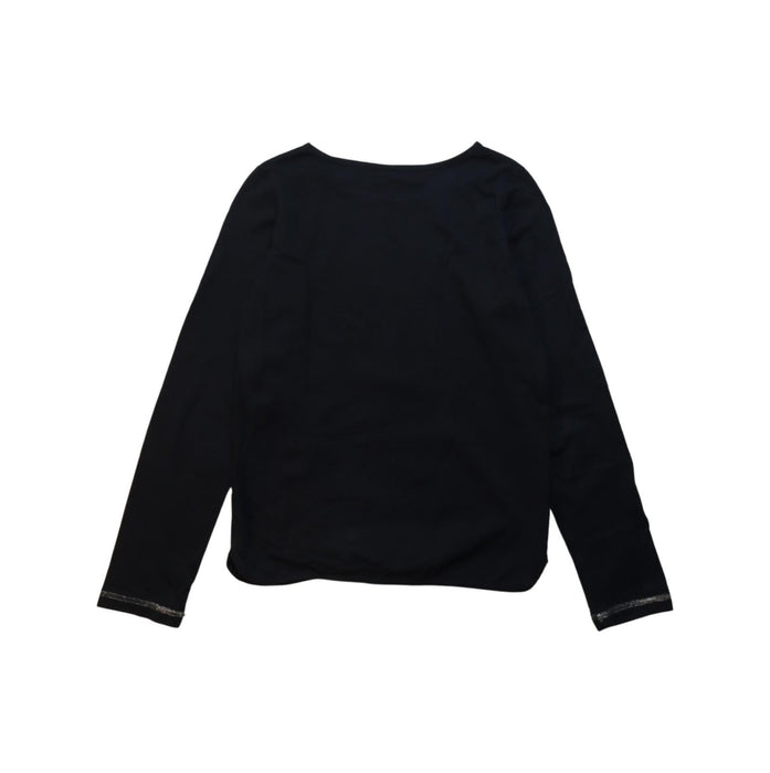 A Black Long Sleeve T Shirts from 3Pommes in size 9Y for girl. (Back View)