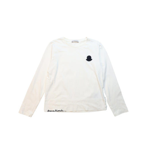 A White Long Sleeve T Shirts from Moncler in size 10Y for boy. (Front View)