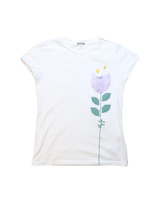 A White Short Sleeve T Shirts from Il Gufo in size 10Y for girl. (Front View)
