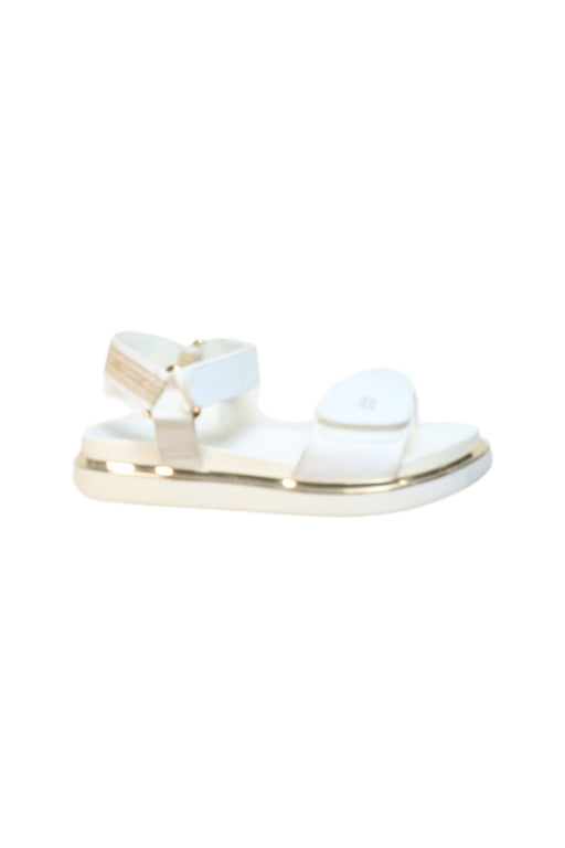 A White Sandals from Tommy Hilfiger in size 10Y for girl. (Front View)