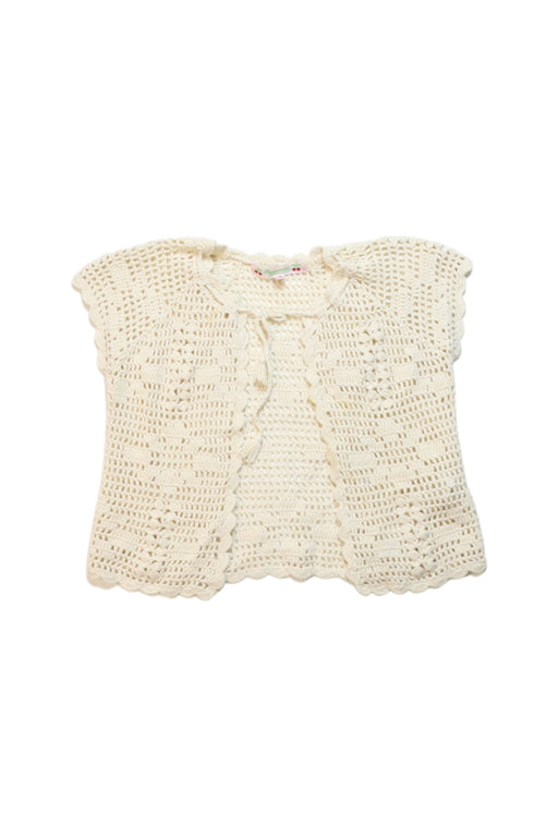 A Beige Short Sleeve Tops from Bonpoint in size 3T for girl. (Front View)