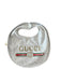 A Grey Bibs from Gucci in size 0-3M for neutral. (Front View)