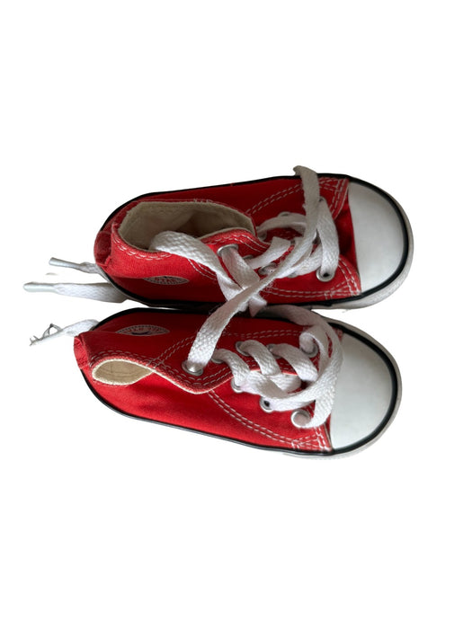 A Red Sneakers from Converse in size 18-24M for neutral. (Front View)