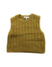 A Gold Sweater Vests from Claudine in size 12-18M for girl. (Front View)