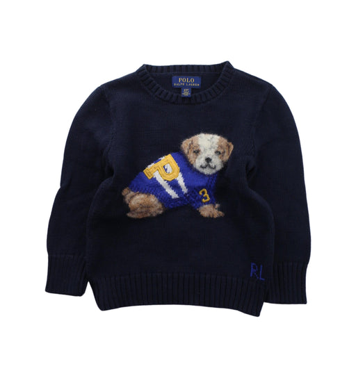 A Blue Knit Sweaters from Polo Ralph Lauren in size 2T for boy. (Front View)