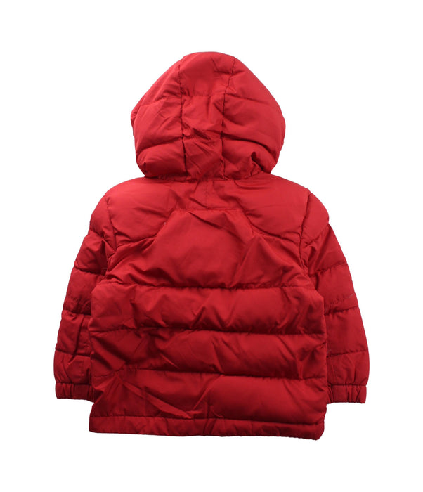 A Red Puffer/Quilted Jackets from Polo Ralph Lauren in size 2T for boy. (Back View)