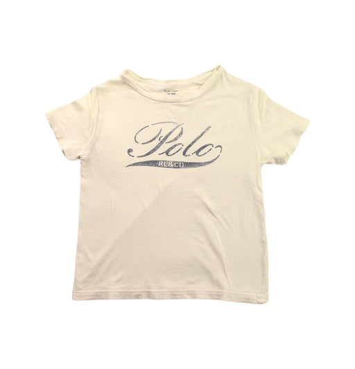A White Short Sleeve T Shirts from Ralph Lauren in size 2T for boy. (Front View)