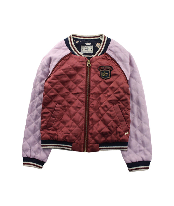 A Red Puffer/Quilted Jackets from Scotch & Soda in size 6T for boy. (Front View)