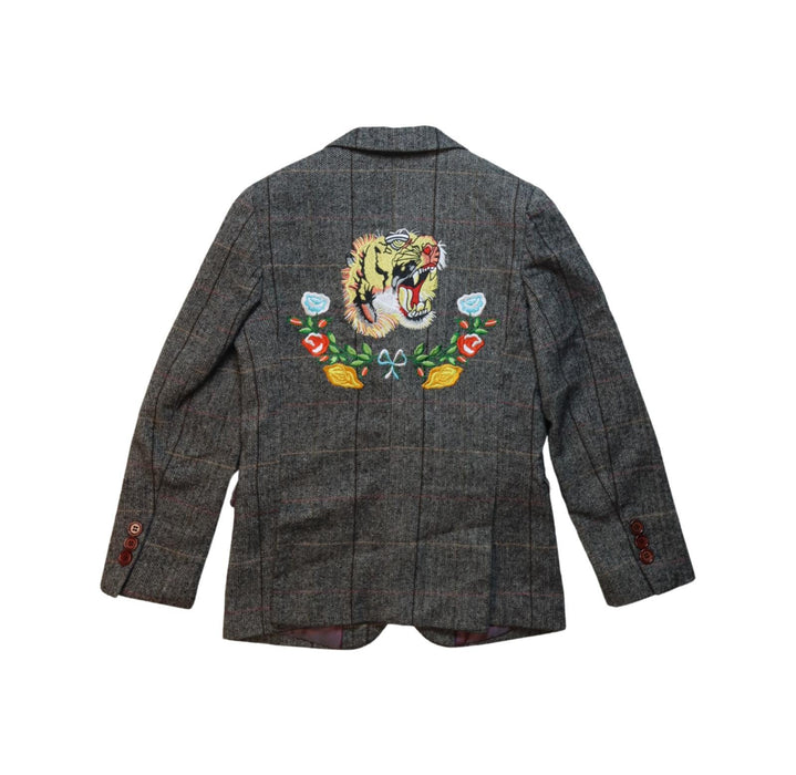 A Grey Blazers from Romano in size 7Y for boy. (Back View)