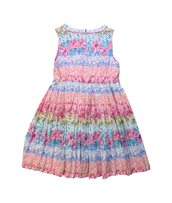 A Multicolour Sleeveless Dresses from Monsoon in size 7Y for girl. (Back View)