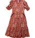 A Multicolour Short Sleeve Dresses from Velveteen in size 6T for girl. (Front View)