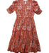 A Multicolour Short Sleeve Dresses from Velveteen in size 6T for girl. (Back View)