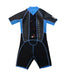 A Black Wetsuits from Aquasport in size 8Y for boy. (Back View)