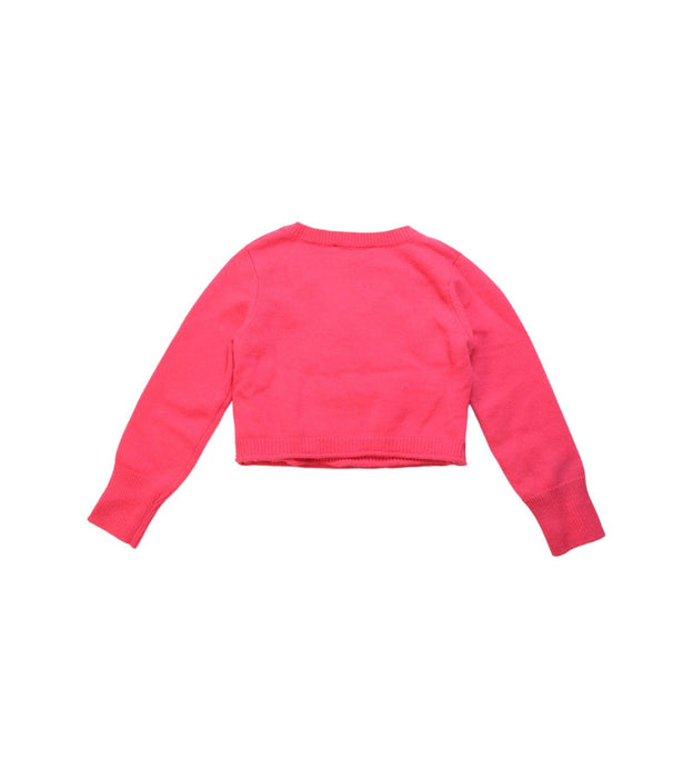 A Pink Cardigans from Jacadi in size 6T for girl. (Back View)