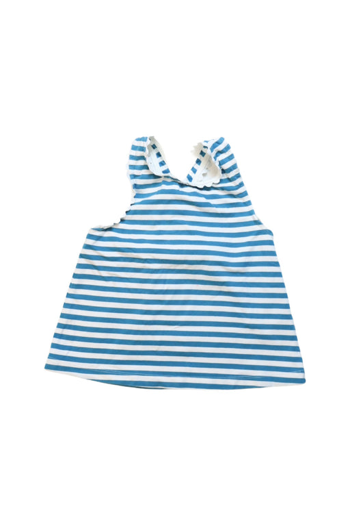 A Blue Sleeveless Tops from Jacadi in size 4T for girl. (Front View)