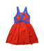 A Red Sleeveless Dresses from Jacadi in size 6T for girl. (Back View)