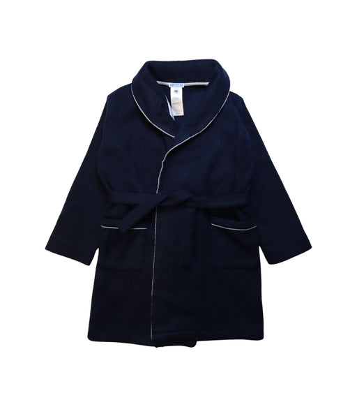 A Navy Bathrobes from Jacadi in size 8Y for neutral. (Front View)