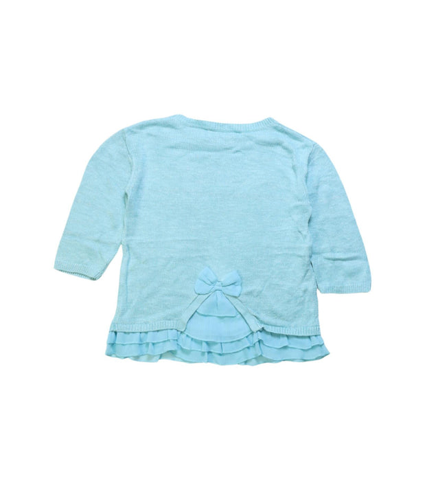 A Blue Knit Sweaters from Mayoral in size 4T for girl. (Back View)
