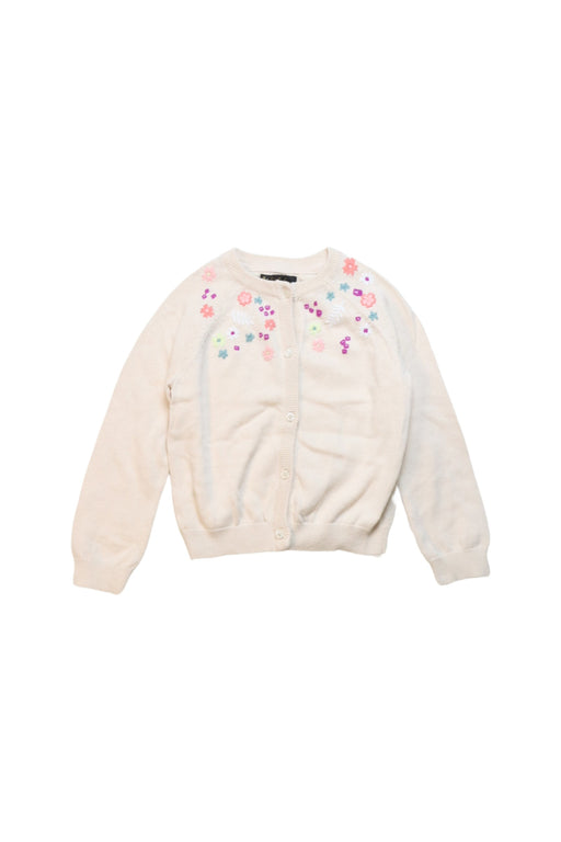 A Beige Cardigans from Velveteen in size 3T for girl. (Front View)