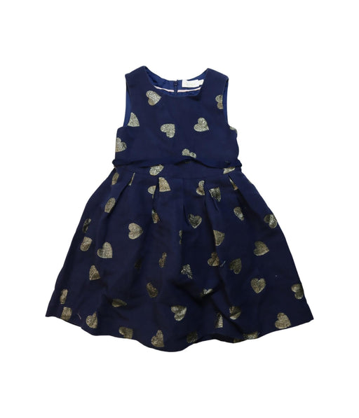 A Navy Sleeveless Dresses from Boden in size 6T for girl. (Front View)