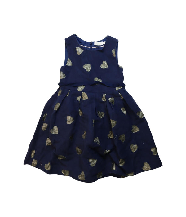 A Navy Sleeveless Dresses from Boden in size 6T for girl. (Front View)