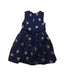 A Navy Sleeveless Dresses from Boden in size 6T for girl. (Back View)