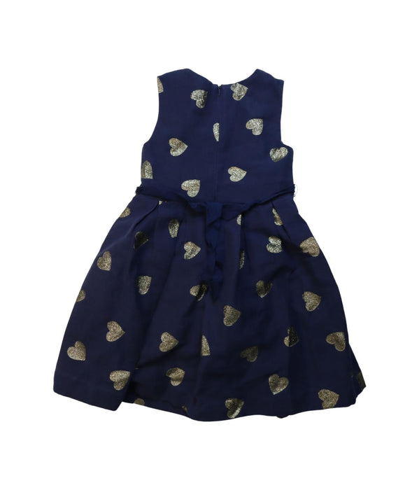 A Navy Sleeveless Dresses from Boden in size 6T for girl. (Back View)