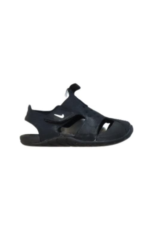 A Black Sandals from Nike in size 3T for neutral. (Front View)