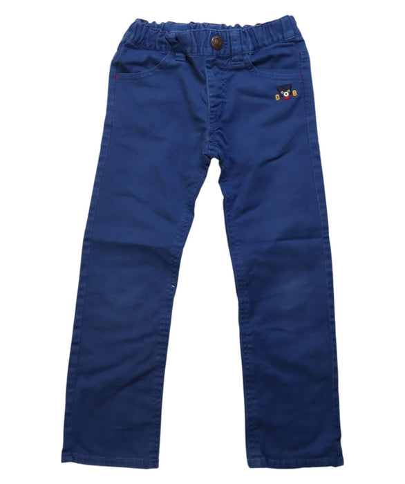 A Blue Casual Pants from Miki House in size 4T for boy. (Front View)