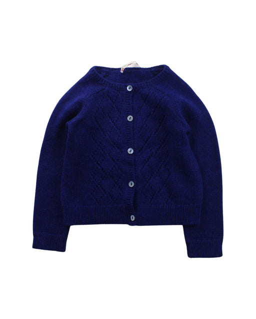 A Blue Cardigans from Bonpoint in size 4T for girl. (Front View)