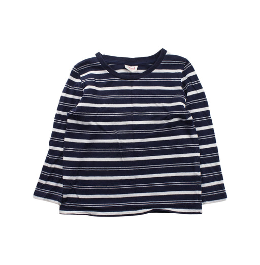 A Blue Long Sleeve T Shirts from Seed in size 5T for boy. (Front View)