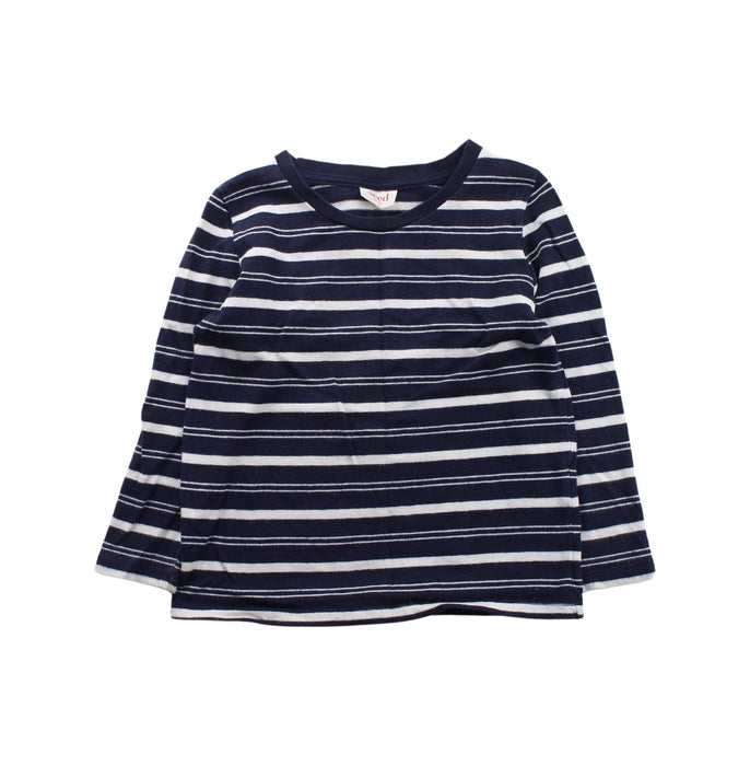 A Blue Long Sleeve T Shirts from Seed in size 5T for boy. (Front View)