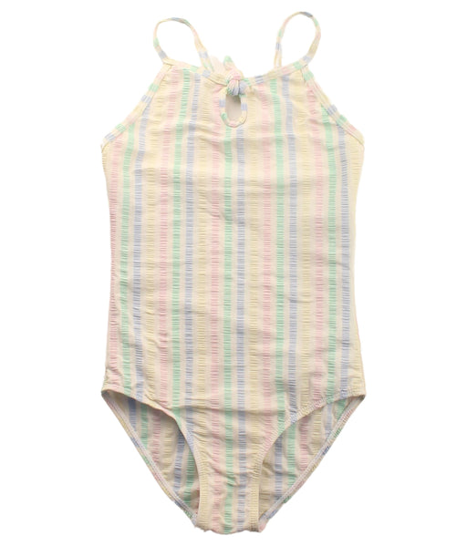 A White Swimsuits from Seed in size 7Y for girl. (Front View)