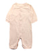 A Pink Long Sleeve Jumpsuits from Comme Ca Ism in size 0-3M for girl. (Front View)