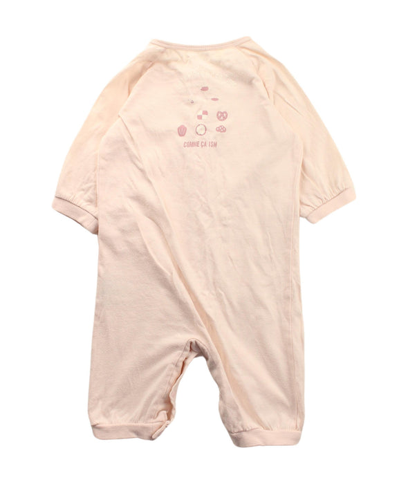 A Pink Long Sleeve Jumpsuits from Comme Ca Ism in size 0-3M for girl. (Back View)