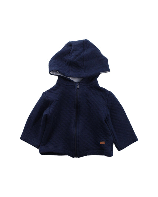 A Blue Puffer/Quilted Jackets from 7 For All Mankind in size 3-6M for boy. (Front View)